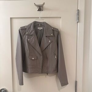 Barney New York grey leather jacket